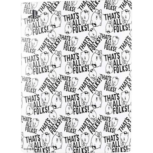 Looney Tunes Porky Pig Black and White PS5 Bundle Skin