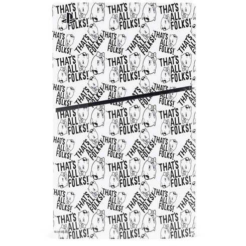 Looney Tunes Porky Pig Black and White PS5 Slim Digital Edition Bundle Skin