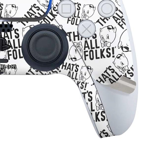 Looney Tunes Porky Pig Black and White PS5 Slim Digital Edition Bundle Skin
