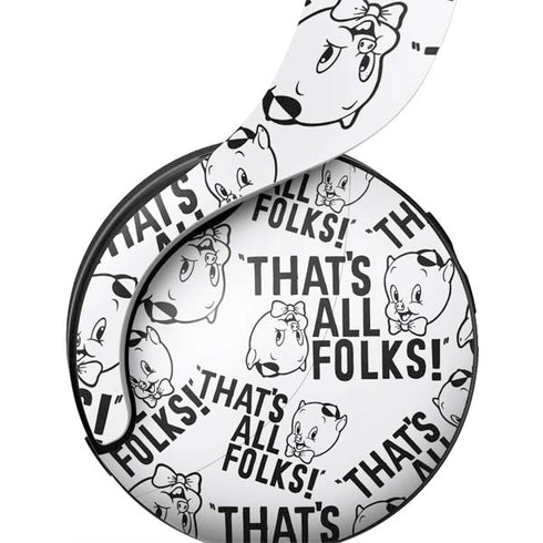 Looney Tunes Porky Pig Black and White PULSE 3D Wireless Headset for PS5 Skin