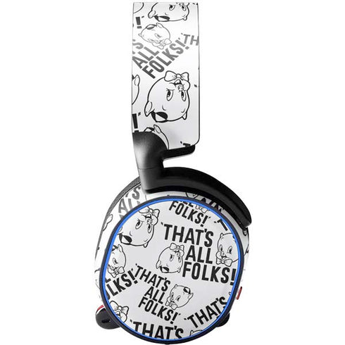 Looney Tunes Porky Pig Black and White SteelSeries Arctis 3 Skin