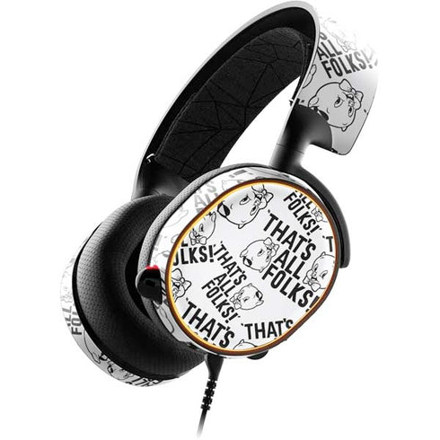 Looney Tunes Porky Pig Black and White SteelSeries Arctis 5 Skin