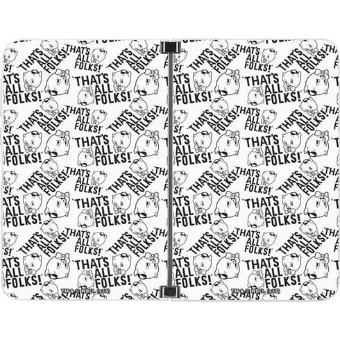 Looney Tunes Porky Pig Black and White Surface Duo Skin