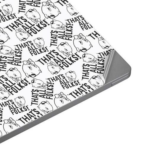 Looney Tunes Porky Pig Black and White Surface Laptop 4 15in Skin