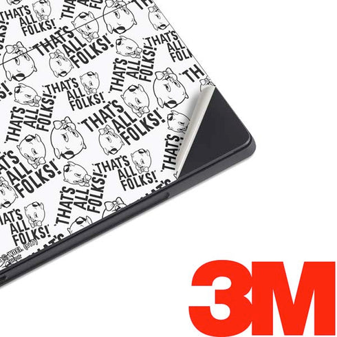 Looney Tunes Porky Pig Black and White Surface Pro 7 Skin