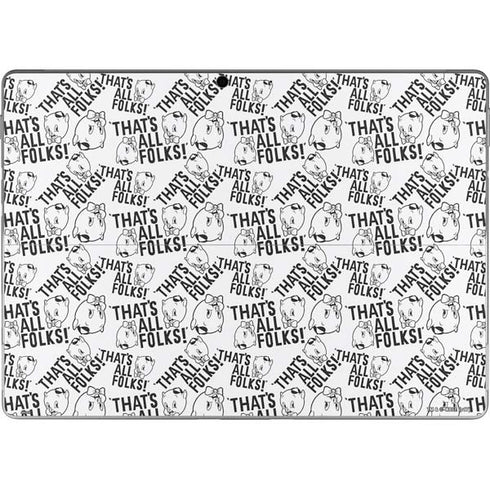 Looney Tunes Porky Pig Black and White Surface Pro 8 Skin