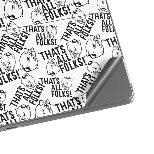 Looney Tunes Porky Pig Black and White Surface Pro 8 Skin