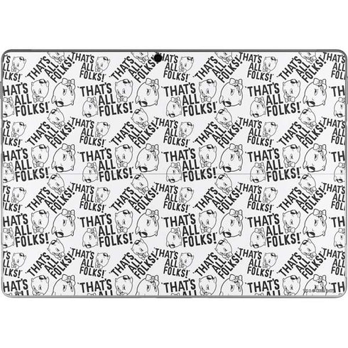 Looney Tunes Porky Pig Black and White Surface Pro 9 Skin