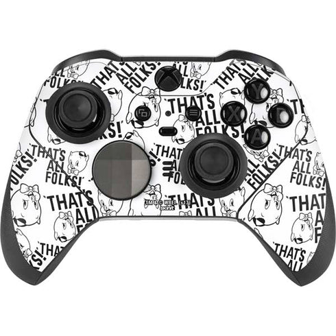 Looney Tunes Porky Pig Black and White Xbox Elite Wireless Controller Series 2 Skin