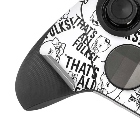 Looney Tunes Porky Pig Black and White Xbox Elite Wireless Controller Series 2 Skin