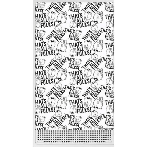 Looney Tunes Porky Pig Black and White Xbox Series S Skins