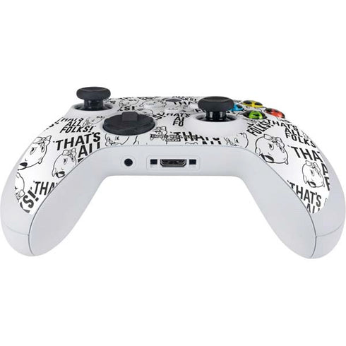 Looney Tunes Porky Pig Black and White Xbox Series S Controller Skin