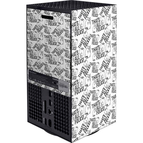 Looney Tunes Porky Pig Black and White Xbox Series X Bundle Skin