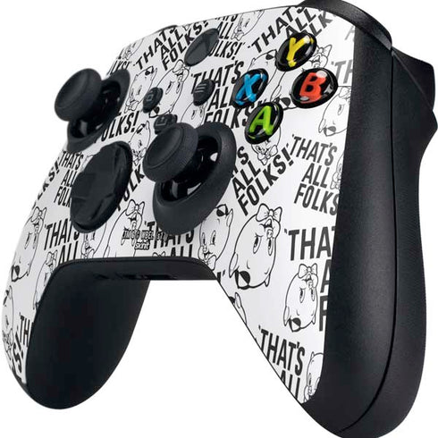 Looney Tunes Porky Pig Black and White Xbox Series X Controller Skin