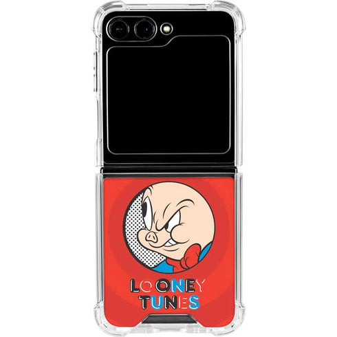 Looney Tunes Porky Pig Full Galaxy Z Flip5 5G Clear Case