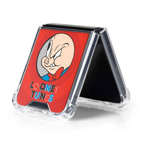 Looney Tunes Porky Pig Full Galaxy Z Flip5 5G Clear Case