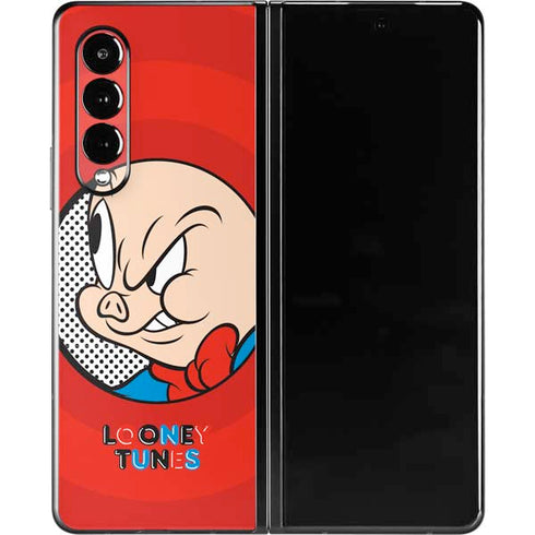 Looney Tunes Porky Pig Full Galaxy Z Fold3 5G Skin