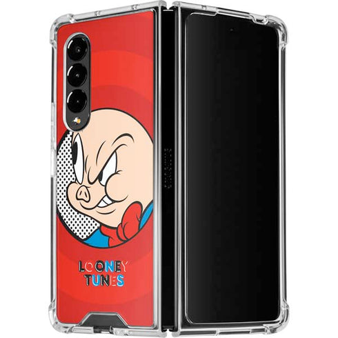 Looney Tunes Porky Pig Full Galaxy Z Fold4 5G Clear Case