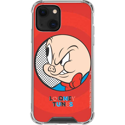 Looney Tunes Porky Pig Full iPhone 14 Plus Clear Case