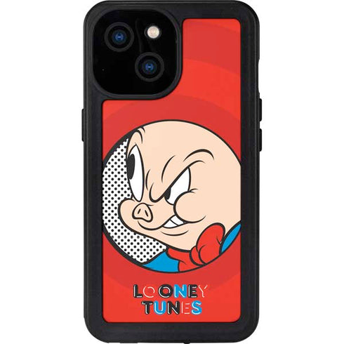 Looney Tunes Porky Pig Full iPhone 15 Waterproof Case