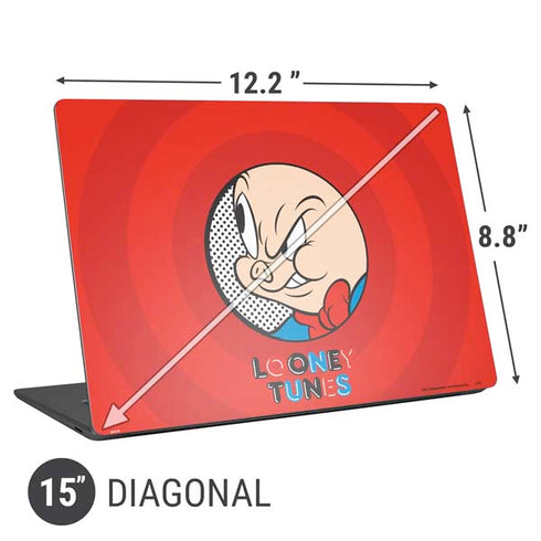 Looney Tunes Porky Pig Full Universal Laptop 15in (12.2 x 8.8in) Skin
