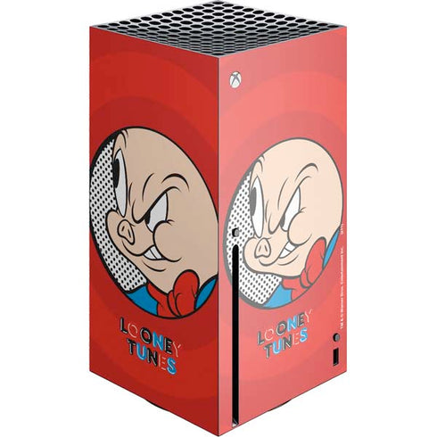 Looney Tunes Porky Pig Full Xbox Series X Console Skin