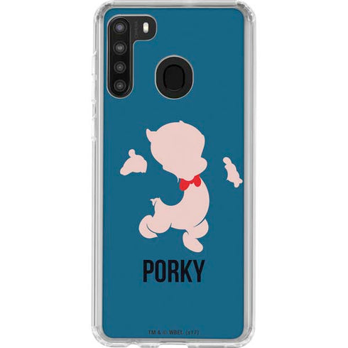 Looney Tunes Porky Pig Identity Galaxy A21 Clear Case