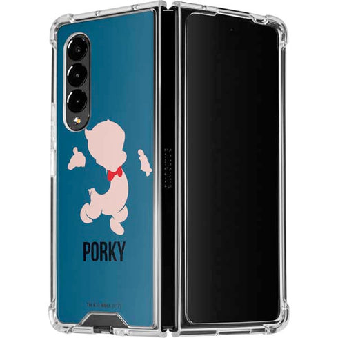 Looney Tunes Porky Pig Identity Galaxy Z Fold4 5G Clear Case