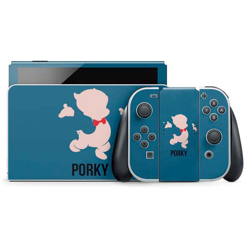 Looney Tunes Porky Pig Identity Nintendo Switch OLED (2021) Skin