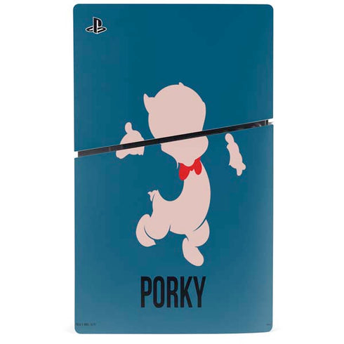 Looney Tunes Porky Pig Identity PS5 Slim Disk Bundle Skin