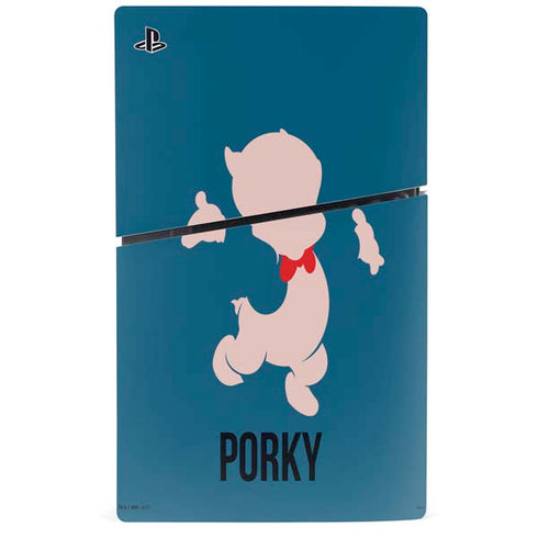 Looney Tunes Porky Pig Identity PS5 Slim Digital Edition Bundle Skin