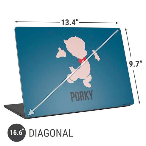 Looney Tunes Porky Pig Identity Universal Laptop 16.6in (13.4 x 9.7in) Skin
