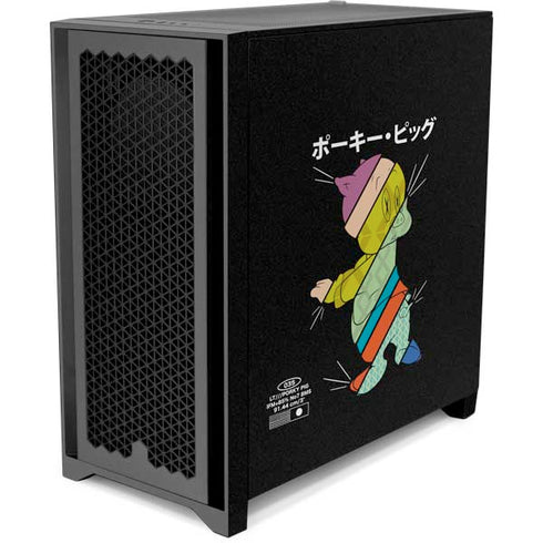 Looney Tunes Porky Pig Sliced Juxtapose Corsair 4000D Tempered Glass Mid-Tower ATX Case Skin