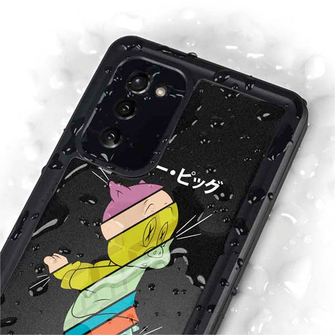 Looney Tunes Porky Pig Sliced Juxtapose Galaxy Note20 5G Waterproof Case