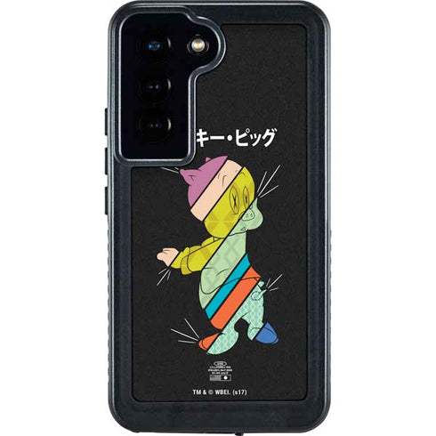 Looney Tunes Porky Pig Sliced Juxtapose Galaxy S23 Waterproof Case