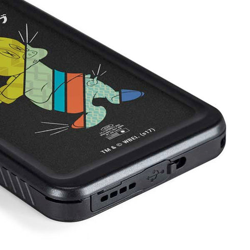 Looney Tunes Porky Pig Sliced Juxtapose Galaxy S23 Waterproof Case