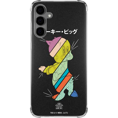 Looney Tunes Porky Pig Sliced Juxtapose Galaxy S24 Plus Clear Case