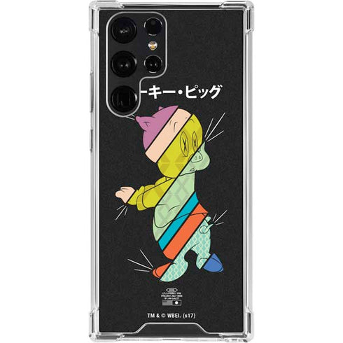 Looney Tunes Porky Pig Sliced Juxtapose Galaxy S24 Ultra Clear Case