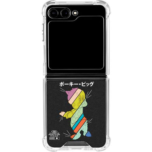 Looney Tunes Porky Pig Sliced Juxtapose Galaxy Z Flip5 5G Clear Case