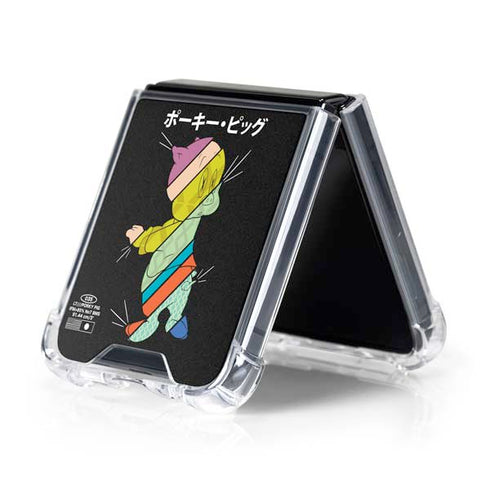 Looney Tunes Porky Pig Sliced Juxtapose Galaxy Z Flip5 5G Clear Case