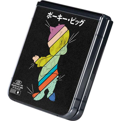 Looney Tunes Porky Pig Sliced Juxtapose Galaxy Z Flip5 5G Skin