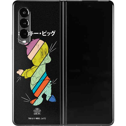 Looney Tunes Porky Pig Sliced Juxtapose Galaxy Z Fold3 5G Skin