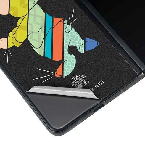 Looney Tunes Porky Pig Sliced Juxtapose Galaxy Z Fold3 5G Skin