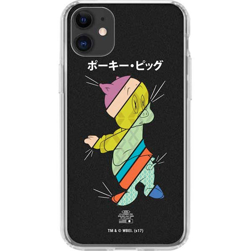 Looney Tunes Porky Pig Sliced Juxtapose iPhone 11 Clear Case