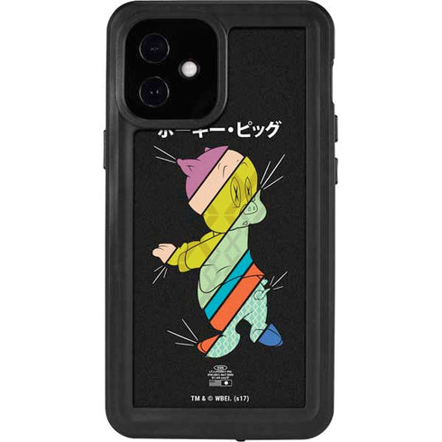 Looney Tunes Porky Pig Sliced Juxtapose iPhone 12 Mini Waterproof Case