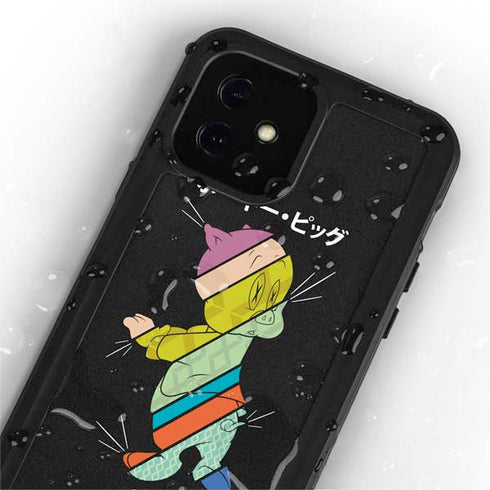 Looney Tunes Porky Pig Sliced Juxtapose iPhone 12 Mini Waterproof Case
