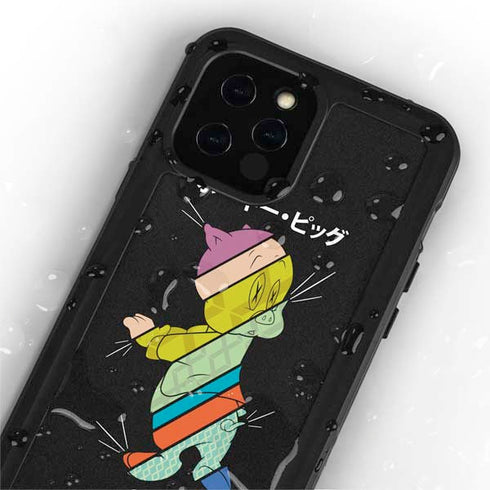 Looney Tunes Porky Pig Sliced Juxtapose iPhone 12 Pro Waterproof Case