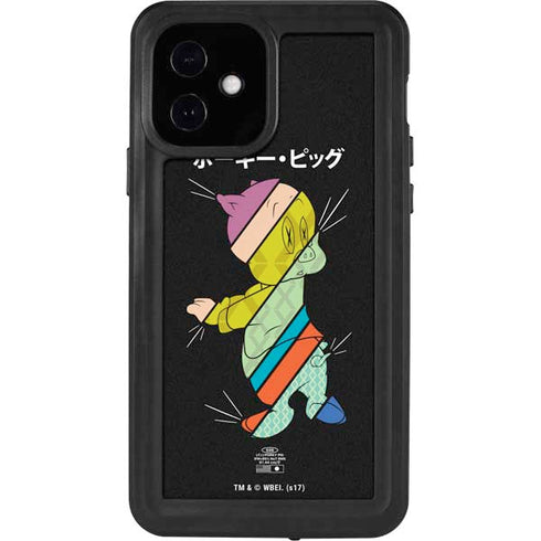 Looney Tunes Porky Pig Sliced Juxtapose iPhone 12 Waterproof Case