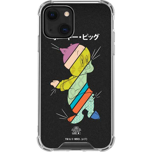 Looney Tunes Porky Pig Sliced Juxtapose iPhone 13 Mini Clear Case