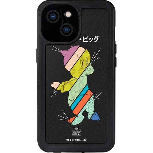 Looney Tunes Porky Pig Sliced Juxtapose iPhone 13 Mini Waterproof Case